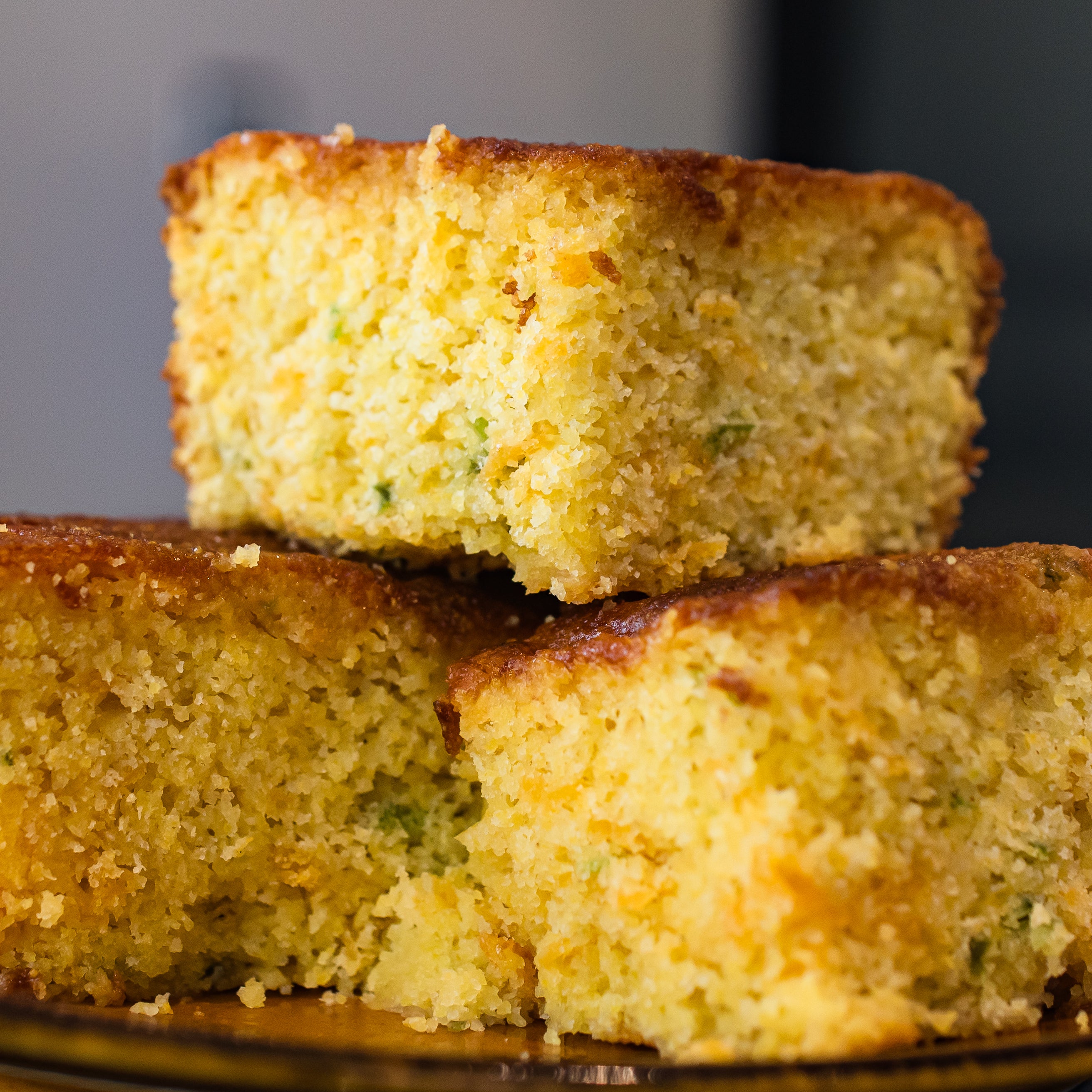 Jalepeno and sharp cheddar cheese cornbread