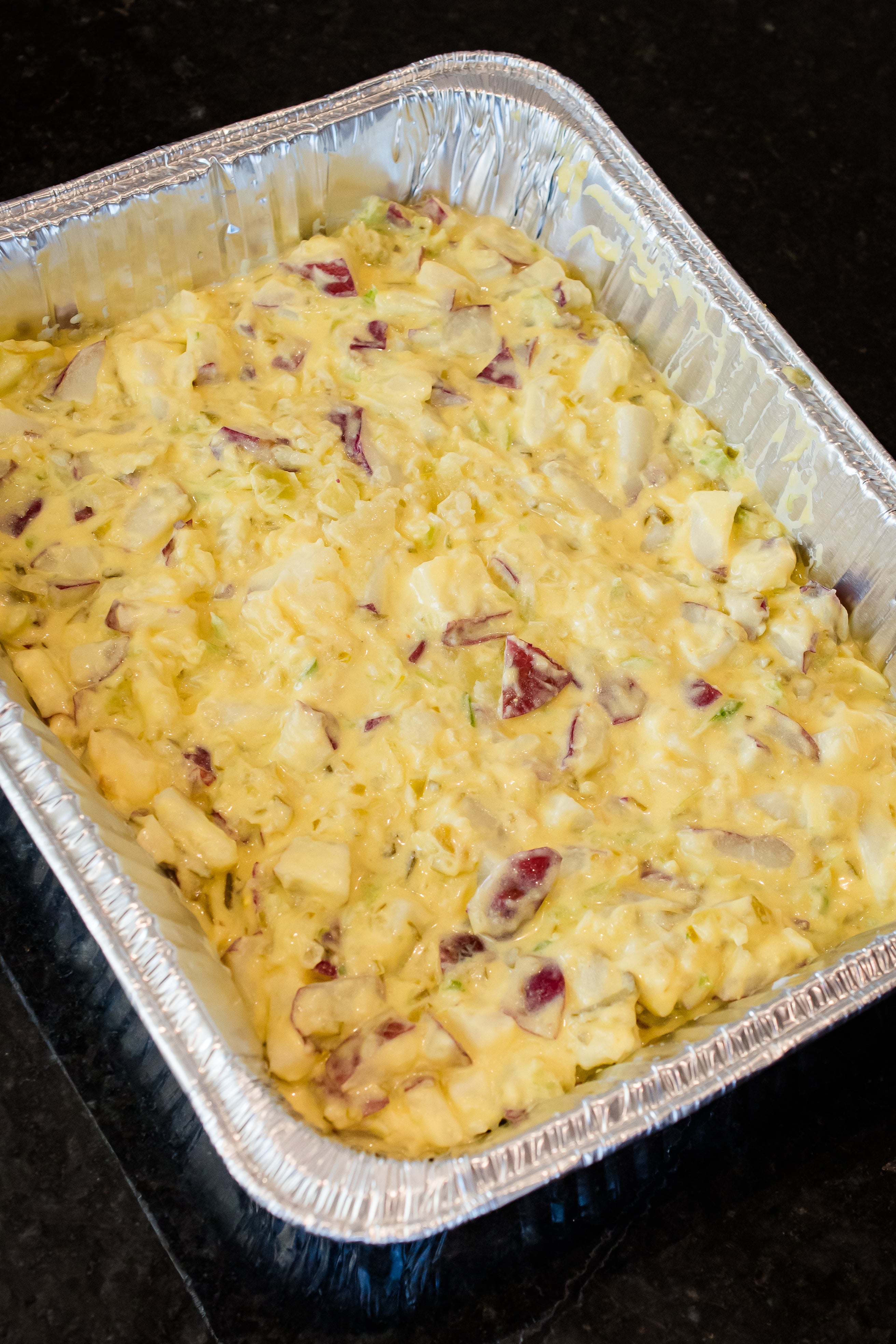 Smoked red skin mashed potatoes with real garlic and sharp cheddar cheese